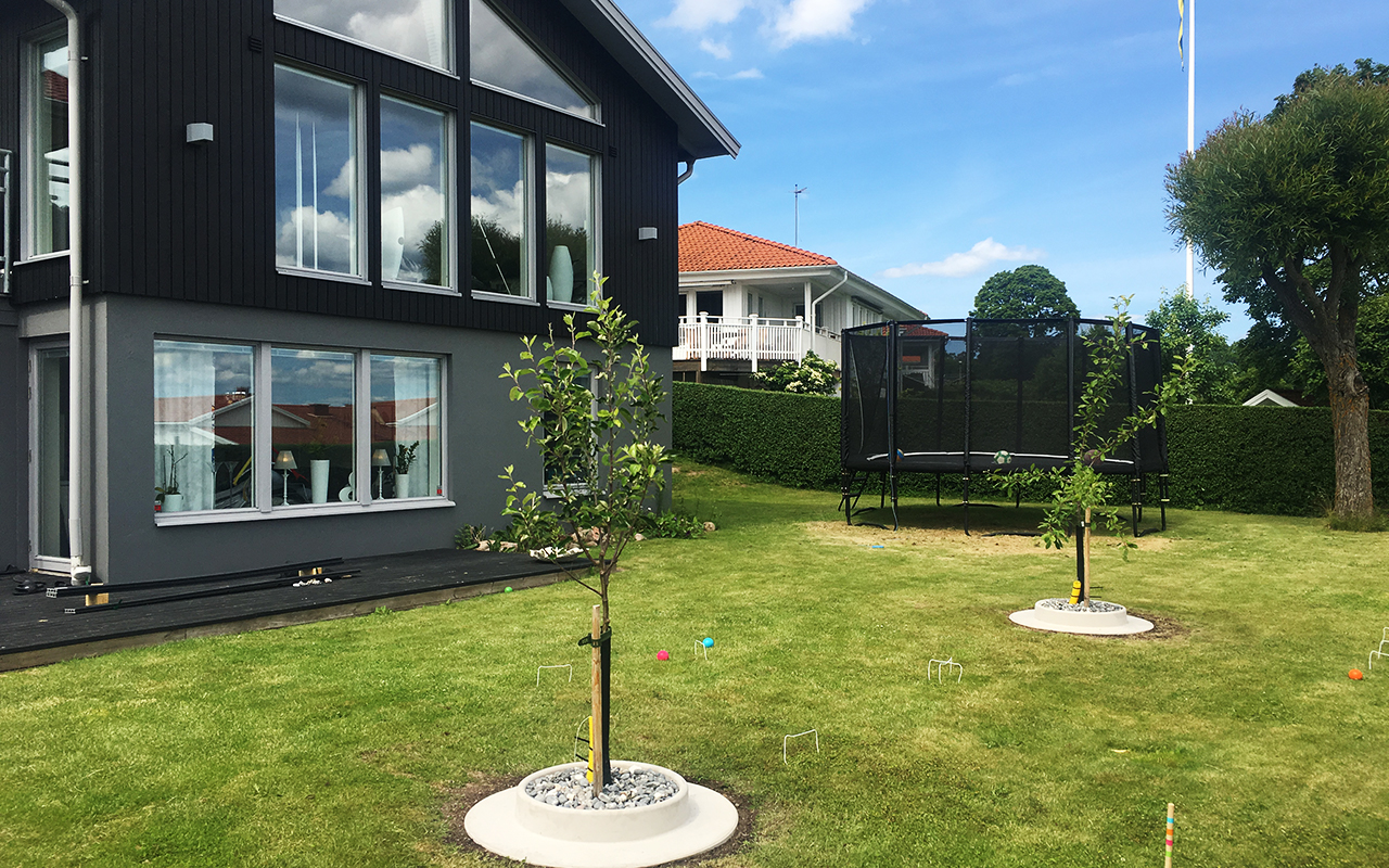 Planteringsring i villaträdgårdar