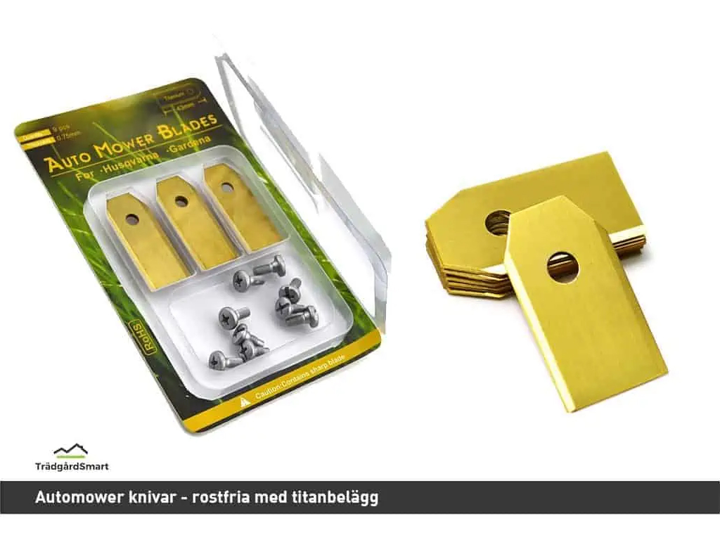 Automower knivar titanbelagda
