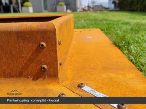 Planteringsring Cortenplåt Kvadrat Detalj
