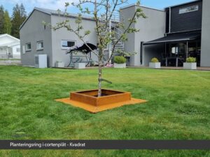 Planteringsring Cortenplåt Kvadrat Milijö