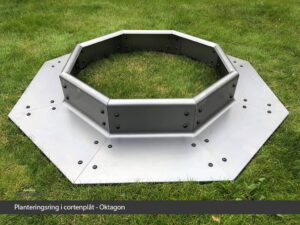 Planteringsring Cortenplåt Oktagon