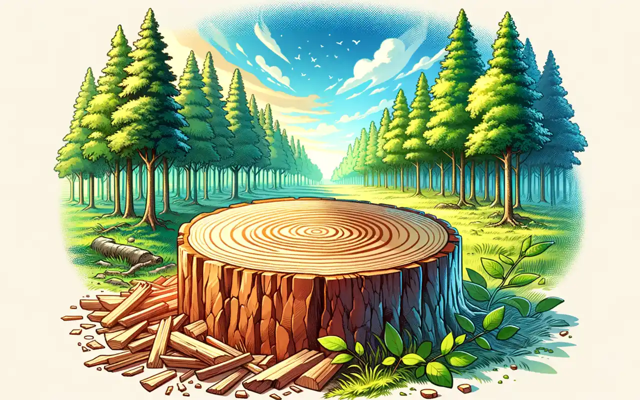 Illustration av träflis