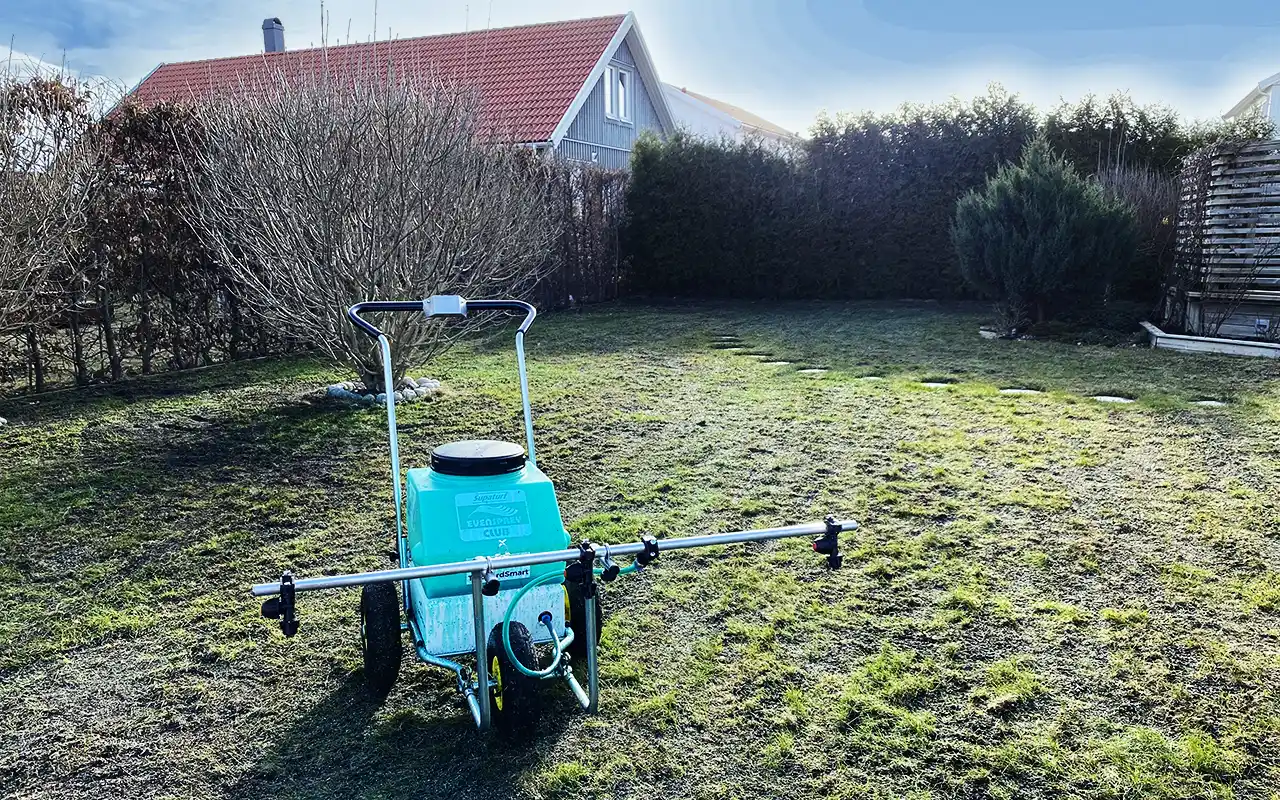 Elektrisk spridare av flytande gödsel.