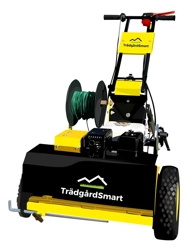 TrädgårdSmart installerar robotgräsklippare med maskin