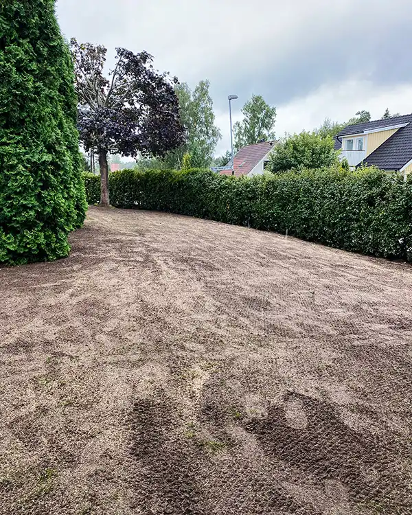 Renoverad gräsmatta i Täby Stockholm