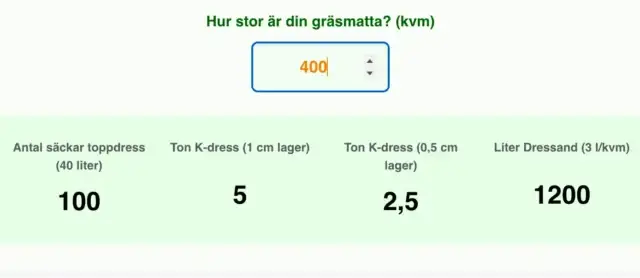 Toppdresskalkylator